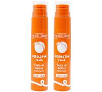 The Fruit Company Pasta Dental Flúor + Calcio Sabor a MELOCOTÓN Pack de 2 Unidades | 75 ml cada uno | sin azúcar en Fórmula Vegana | Sonrisa Perfecta