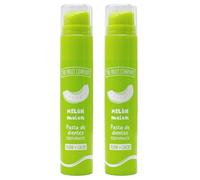 The Fruit Company Pasta Dental Flúor + Calcio Sabor a MELÓN Pack de 2 Unidades | 75 ml cada uno | sin azúcar en Fórmula Vegana | Sonrisa Perfecta