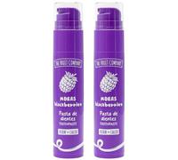 The Fruit Company Pasta Dental Flúor + Calcio Sabor a MORAS Pack de 2 Unidades | 75 ml cada uno | sin azúcar en Fórmula Vegana | Sonrisa Perfecta