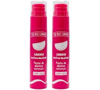 The Fruit Company Pasta Dental Flúor + Calcio Sabor a SANDÍA Pack de 2 Unidades | 75 ml cada uno | sin azúcar en Fórmula Vegana | Sonrisa Perfecta