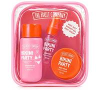 The Fruit Company Set Bikini Party - Gel de Ducha 100 ml + Body Mist 35 ml + Body Butter 50 ml + Neceser, Estuche Regalo Aroma Fresa, Manzana y Caña de Azúcar
