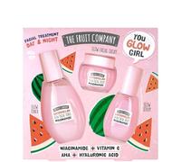 The Fruit Company Set Facial Glow Ritual Sandía | Tónico 150ml + Sérum 70ml + Crema Gel 50ml | Vitamina C, Niacinamida, AHA, Ácido Hialurónico | Hidratante, Iluminador, Todo Tipo de Piel