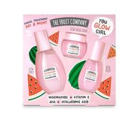 The Fruit Company Set Facial Glow Ritual Sandía | Tónico 150ml + Sérum 70ml + Crema Gel 50ml | Vitamina C, Niacinamida, AHA, Ácido Hialurónico | Hidratante, Iluminador, Todo Tipo de Piel