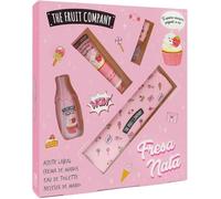 The Fruit Company Set Regalo Fresa y Nata con Aceite Labial, Crema de Manos, Colonia Eau de Toilette y Neceser Edición Verano