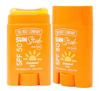 The Fruit Company Sun Stick SPF 50 20g Pack 2 y 3 Unidades | Protector Solar Facial y Corporal UVA UVB | Stick Invisible Resistente al Agua Aromas Frutales (COCO)