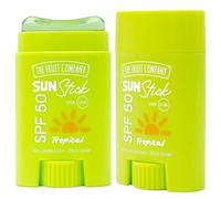 The Fruit Company Sun Stick SPF 50 20g Pack 2 y 3 Unidades | Protector Solar Facial y Corporal UVA UVB | Stick Invisible Resistente al Agua Aromas Frutales (TROPICAL)