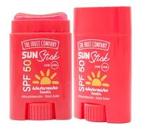 The Fruit Company Sun Stick SPF 50 20g Pack 2 y 3 Unidades | Protector Solar Facial y Corporal UVA UVB | Stick Invisible Resistente al Agua Aromas Frutales (SANDIA)