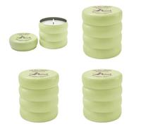 THE FRUIT COMPANY Velas Aromáticas Pistacho Macaron - Caja 4 Unidades, Aroma Dulce Gourmand, Velas Perfumadas Veganas, Larga Duración 40h, Decoración Hogar Elegante y Acogedora