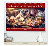 The funniest way to your dream figure (High Quality Premium Wall Calendar 2026 DIN A2 landscape),CALVENDO 12 Month Wall Calendar: Easily achieve your diet goals with animal fun and cool statements