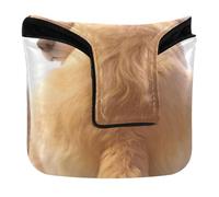 The Funny Fat Golden Retriever - Cubierta magnética para putter de golf, para mazos y cuadrados de piel sintética impermeable