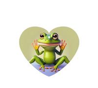 The Funny Frog Doing Yoga - Ambientadores para coche, 6 unidades, en forma de corazón, para colgar, aromaterapia, ambientadores perfumados para dormitorio y baño