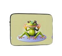 The Funny Frog Doing Yoga - Funda protectora para computadora de 17 pulgadas, esencial para viajes de negocios y oficina