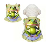 The funny frog doing yoga S Pet Apparel for Small Dogs-Cute Summer Outfit for Puppy, Soft Breathable Pet Clothes for Cat