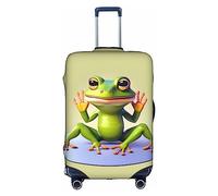 The Funny Frog - Funda para equipaje de yoga, lavable, resistente a los arañazos, para equipaje de 18 a 32 pulgadas, Blanco, S