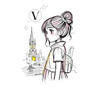 The Future I'm Writing V Monogram Initial Journal