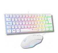 The G-Lab - Combo Hydrogen Teclado y Raton Gaming Blanco para PC, PS5, PS4 - QWERTY con Ñ
