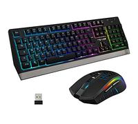 The G-Lab Combo Tungsten - Pack de Teclado y Ratón Gaming Inalámbrico Retroiluminado - Layout Español - 2400 dpi - PC/PS4/PS5/Xbox One - Nuevo 2021