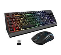 The G-Lab Combo Tungsten - Pack de Teclado y Ratón Gaming Inalámbricos Retroiluminados - Teclado Gaming Inalámbrico AZERTY + Ratón Inalámbrico 2400 dpi - Kit Teclado Ratón para PC PS4 PS5