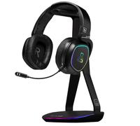The G-Lab - K-Stand Hydrogen - Soporte Cascos Gaming - RGB 7 Colores, Botón ON/OFF, 2 x Hub USB + USB-C, Base Antideslizante - Soporte Universal para Auriculares Gaming PC/PS5/PS4/Xbox - Negro - Nuevo