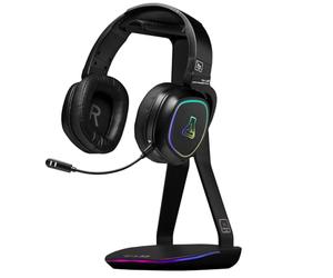 The G-Lab - K-Stand Hydrogen - Soporte Cascos Gaming - RGB 7 Colores, Botón ON/OFF, 2 x Hub USB + USB-C, Base Antideslizante - Soporte Universal para Auriculares Gaming PC/PS5/PS4/Xbox - Negro - Nuevo