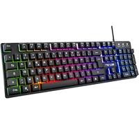 The G-Lab Keyz Caesium - Teclado Gaming QWERTY - Incluye Ñ - Teclado Gamer con Retroiluminación Multicolor, 19 Teclas antighosting,Teclado Semimecanico silencioso para PC,PS4,PS5,Xbox - Nuevo