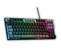 The G-Lab Keyz Caesium TKL - Teclado Gamer TKL 87 Teclas con cable USB AZERTY, RGB Personalizable, Macros programables - Teclado para juegos compacto sin teclado digital PC/PS4/PS5/XBOX - (negro gris)