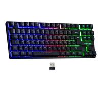 The G-Lab - Keyz Caesium TKL WL - Teclado Gaming inalámbrico, Compacto sin Teclado Numérico, Layout Español - Bluetooth RGB, Batería de Larga Duración para PC/PS4/PS5 - Nuevo