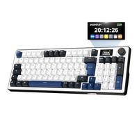 The G-Lab KEYZ Elite 450 WB - Teclado inalámbrico para Jugador con Pantalla LCD, Modo de 2,4 GHz, Bluetooth/cableado, Teclado mecánico Hot Swap, Interruptor prelubricado, Gasket 5 Capas, RGB/Macro