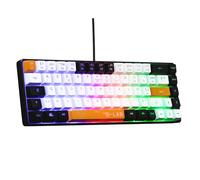 The G-Lab Keyz Hydrogen, Teclado Gamer 60%,Teclado semimecánico con Cable Azerty,retroiluminación Multicolor,Mini Teclado Gamer Silencioso,tamaño Compacto TKL-PC/PS5/XBOX- 2023, Negro/Blanco/Naranja