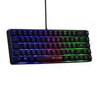 The G-Lab Keyz Hydrogen, teclado Gamer 60%, teclado semimecánico con cable Azerty, retroiluminación multicolor- Mini teclado para jugador silencioso, formato compacto TKL- Pc/ps4/Ps5/xbox - Nuevo 2023