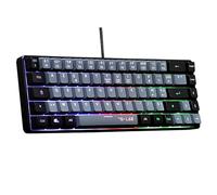 The G-Lab Keyz Hydrogen - Teclado Gaming AZERTY - Incluye Ñ - Teclado para Juegos Semi mecanico - Teclado Gamer 60%, retroiluminación Multicolor - Mini Teclado Gamer silencioso, para PC,PS4,PS5-2024