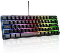 The G-Lab Keyz Hydrogen - Teclado Gaming Qwert - Incluye Ñ - Teclado para Juegos Semi mecanico - Teclado Gamer 60%, retroiluminación Multicolor - Mini Teclado Gamer silencioso, para PC,PS4,PS5