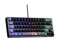 The G-Lab Keyz Hydrogen - Teclado Gaming QWERTY - con Ñ - Teclado para Juegos Semi mecanico - Formato 60%, retroiluminación Multicolor, Silencioso, para PC,PS4,PS5,Xbox
