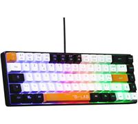 The G-Lab Keyz Hydrogen - Teclado Gaming QWERTY - Incluye Ñ - Teclado para Juegos Semi mecanico - Teclado Gamer 60%, retroiluminación Multicolor - Mini Teclado Gamer silencioso, para PC,PS4,PS5