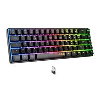 The G-Lab Keyz Hydrogen WL Negro - Teclado Gamer Inalámbrico 60% AZERTY FR - Triple Modo 2,4GHz Bluetooth con Cable - Teclado Gaming silencioso RGB - PC,PS4,PS5