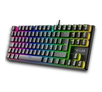 The G-Lab KEYZ Mercury EX - Teclado para Gamer con Cable USB - Teclado mecánico TKL, Red Switch, RGB con 20 Modos Luminosos, 26 Teclas antighosting para PC/PS4, PS5/Xbox