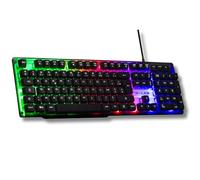 The G-Lab KEYZ Neon - Teclado Gaming de Alto Rendimiento - Membrana de Alta Precisión - Retroiluminación Rainbow - Layout Español, Multicolor
