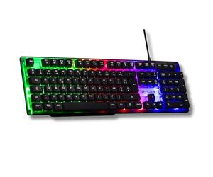 The G-Lab KEYZ Neon - Teclado Gaming de Alto Rendimiento - Membrana de Alta Precisión - Retroiluminación Rainbow - Layout Español, Multicolor