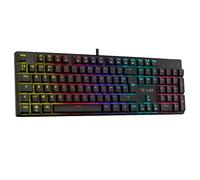 The G-Lab - Keyz Radium - Teclado Gamer con Cable AZERTY - Teclado Mecánico Switchs Rojo Lineal, Anti-Ghosting 26 Teclas, Retroiluminación Rainbow 20 Modos - Compatible con PC, PS5, PS4, Xbox
