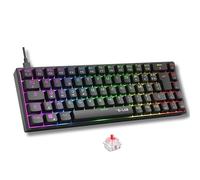 The G-Lab - Keyz Titanium - Teclado mecanico español 65% QWERTY, USB - Teclado Gaming con Switch Rojo, RGB Personalizable, Anti-ghosting, macros programables - para PC, PS4, PS5, Xbox - Nuevo (Negro)