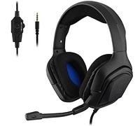 The G-Lab Korp Cobalt Auriculares Gaming - Auriculares estéreo, Ultra Ligero, Auriculares con Micrófono, Jack de 3.5 mm para PC, PS4, PS5, Xbox One, Mac, Tablet PC, Switch, Smartphone (Negro)