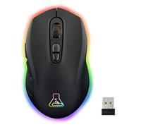 The G-Lab Kult Neon Ratón Gaming Inalámbrico Recargable Preciso y Sensible -Ratón Inalámbrico Gaming 2400 dpi, LED RGB, Batería de Larga Duración, 7 Botones, Ultraligero, PC/PS4/PS5/Xbox One