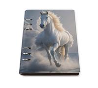 The Galloping Horse Is Galloping - Cuaderno A5 de piel sintética con 90 hojas, carpeta recargable para escribir, tomar notas, diario