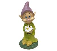 The Galway Company Estatua Dopey Holding His Flower al aire libre, grande de 25 cm, colección clásica de Blancanieves y 7 enanos, pintada a mano, producto oficial con licencia de Disney