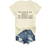 The Game is The Reality The World is Just The Waiting Lobby - Camiseta divertida unisex para amantes de los juegos sarcásticos, Amarillo cremoso, S