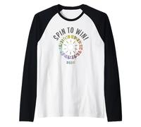 The Game of Life Spin To Win! Classic Board Game Spiner Camiseta Manga Raglan
