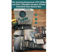 The Gaming Emporium Lote de 500 cartas de Magic: The Gathering (más 1 tarjeta de tamaño estándar de escudo de dragón aleatorio, fundas mate de 100 unidades)