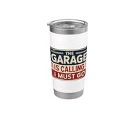 The Garage Is Calling I Must Go Vaso térmico de acero inoxidable de doble pared