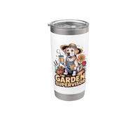 The Garden Supervisor, lindo amante de los jardineros de perros Vaso térmico de acero inoxidable de doble pared