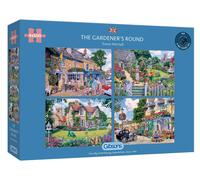 Gibsons 500 The Gardener's Round (4 Puzzles) Rompecabezas, Multicolor, (GIBG5047)